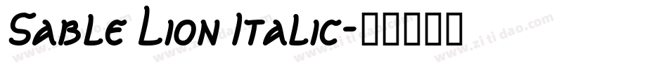 Sable Lion Italic字体转换